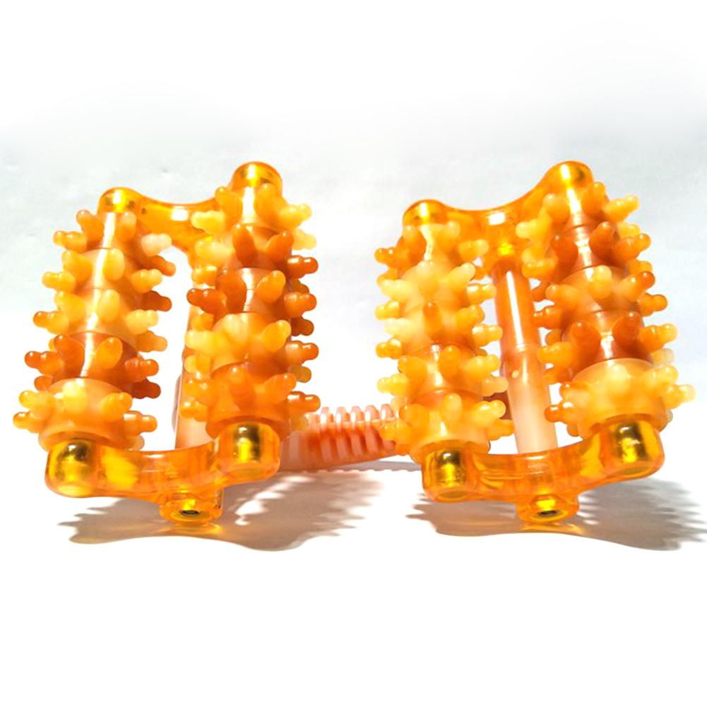 Muscle Roller Handle 4 Wheels Muscle Massage Roller Manual Deep Tissue Massage Roller For Muscle Soreness Back Recovery: Black