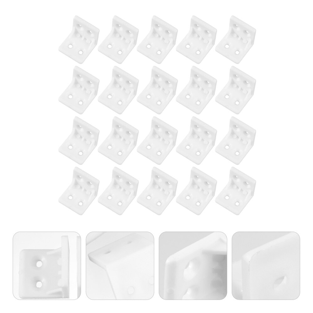 20pcs L Shape Right Angle Brackets Home Corner Braces with 80pcs Screws