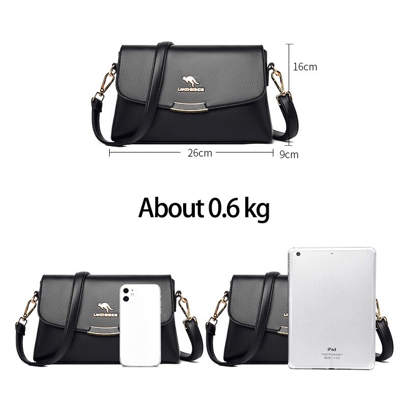 Luxury Women Pu Leather Shoulder Bags for Women Brand Crossbody Bag Ladies Classic Small Square Bag