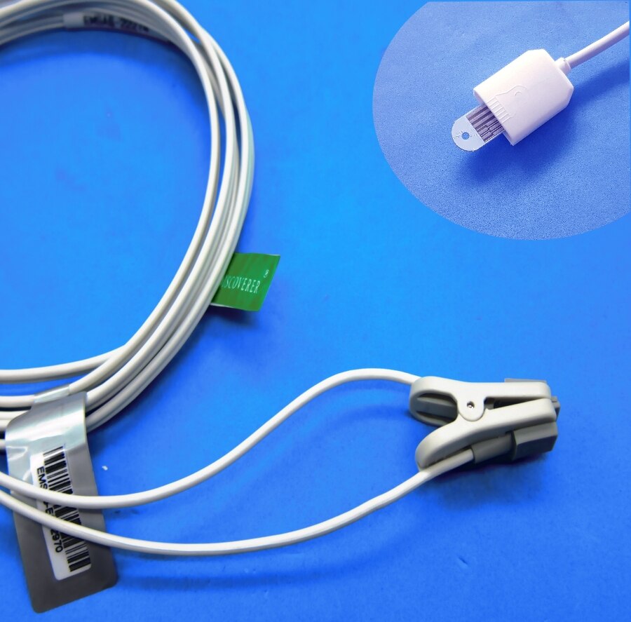 short cable AWT adult finger clip spo2 sensor ECG Cable for masimo LNOP with special chip: child ear clip