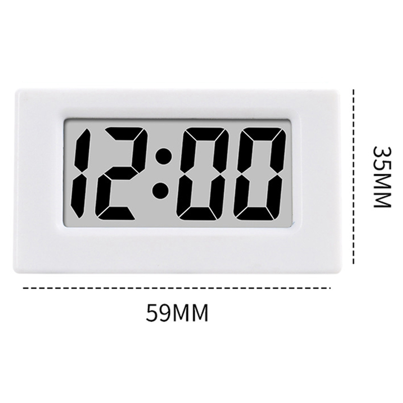 CABE-4X Mini Clock Triangle LED Screen Lectronic Digital Alarm Screen Desktop Clock For Home Office Table Bedroom Decor White