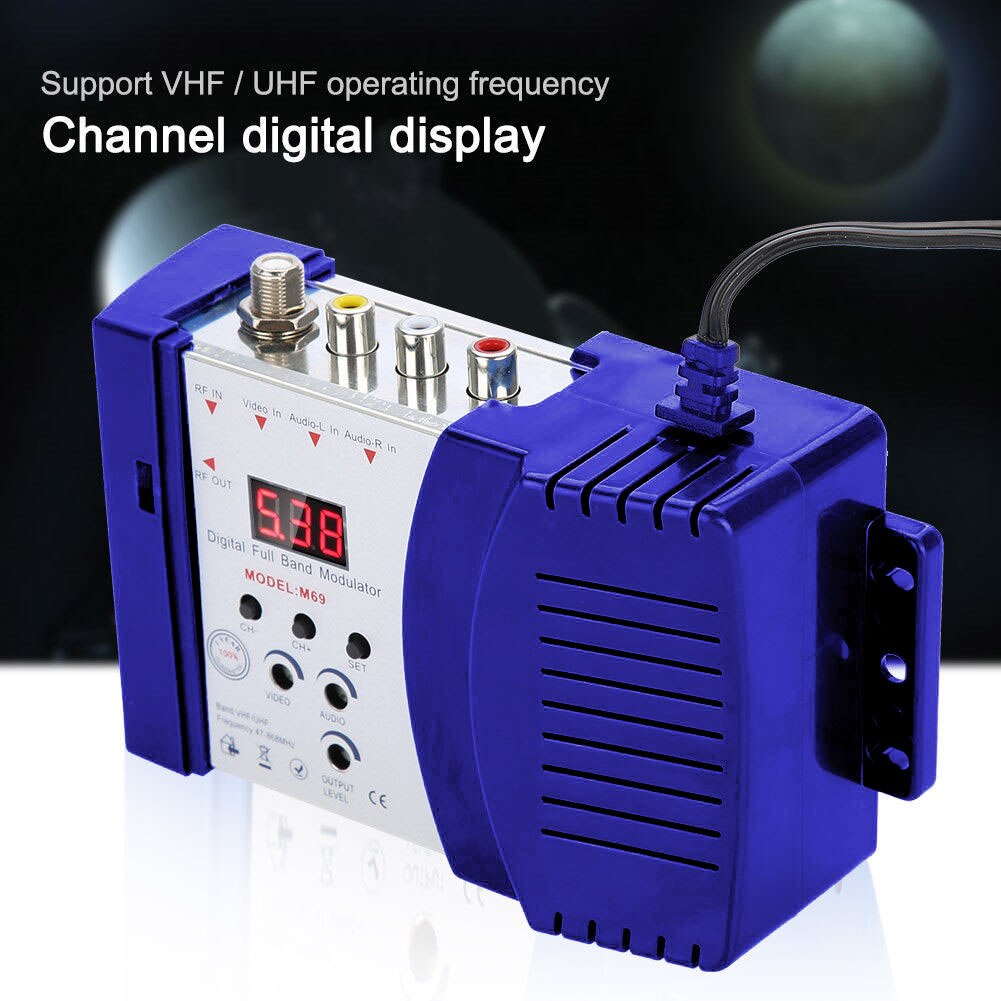 Coax TV AV To RF Adapter Digital Home Accessories Modulator Converter