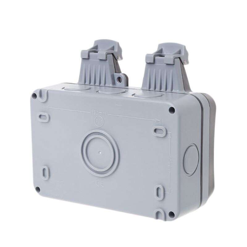 Outdoor Wall Switch Socket IP66 Weather&Dust Proof Power Outlet EU Standard