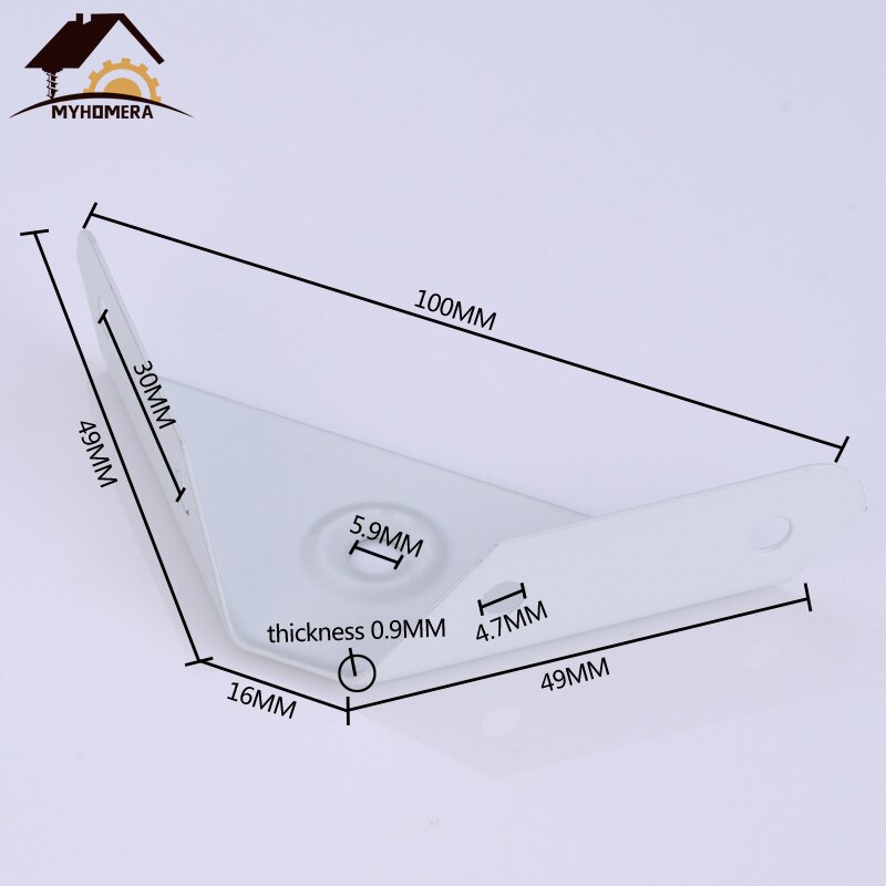 Myhomera 4Pcs Angle Code Brackets Fixed Connection Corner Bracket Multifunctional DIY Hardware Shelf Chair Board Joint Fastener