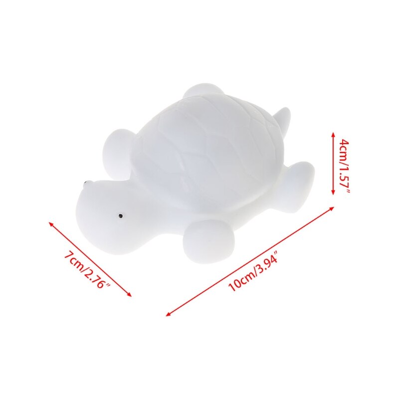 Lampeggiante Light Up Toy Turtle LED 7 colori che cambiano la lampada della luce notturna