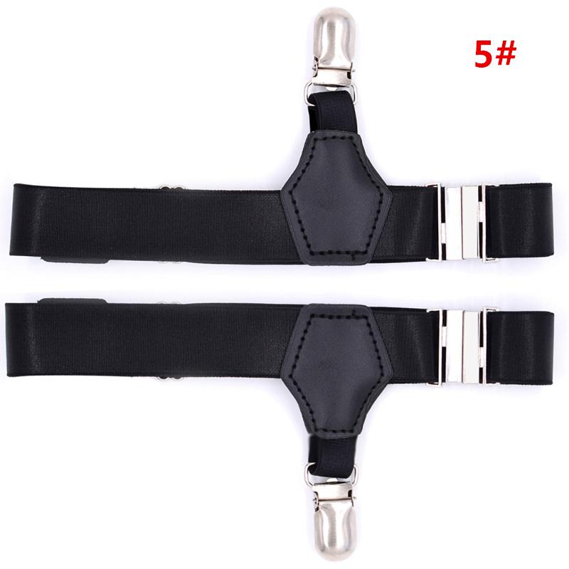 Bretelles pour chaussettes hommes et femmes, 1 paire, porte-jarretelles, élastique réglable, sangles de maintien pour les jambes, clips pour chaussettes pour T-shirt, YLM9242: Design 5
