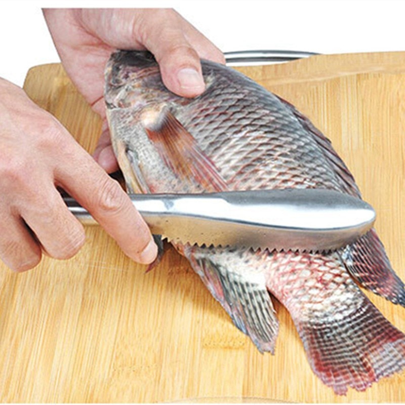 Kitchen Fish scraper Stainless Steel Fish Scare Remover Fish Skin Cleaning Greater Fishing Tools