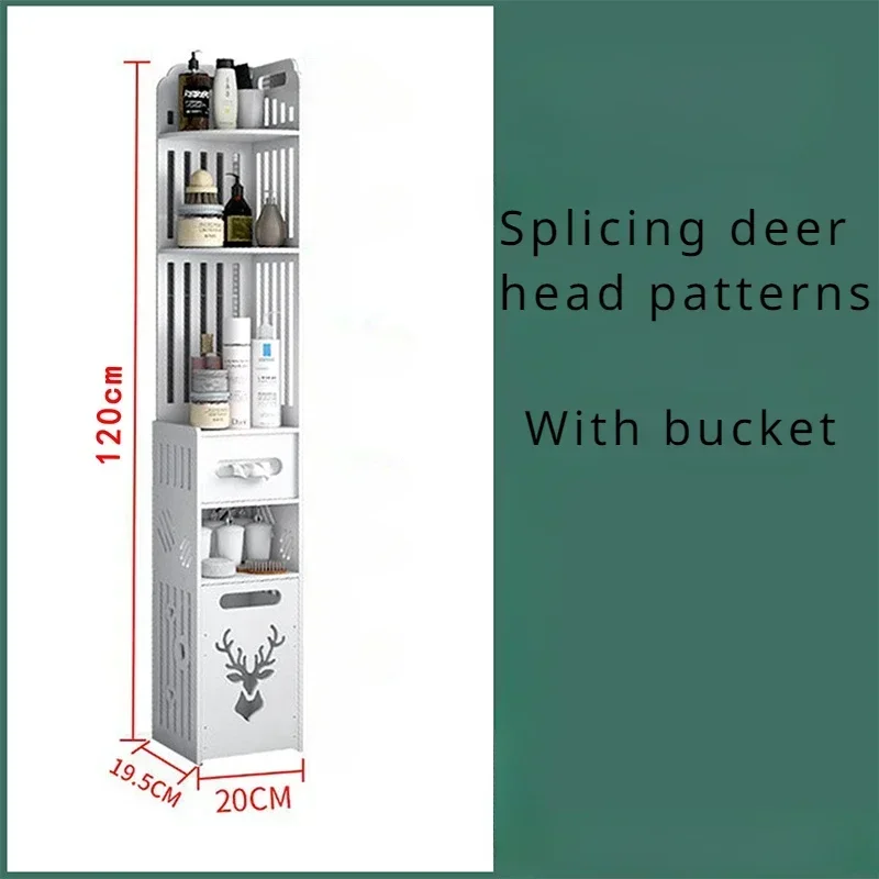 Toilet hjørneskab badeværelse sideskab gulvstående opbevaringshylde vandtæt fugeopbevaring samlede badeværelsesskabe: Grøn