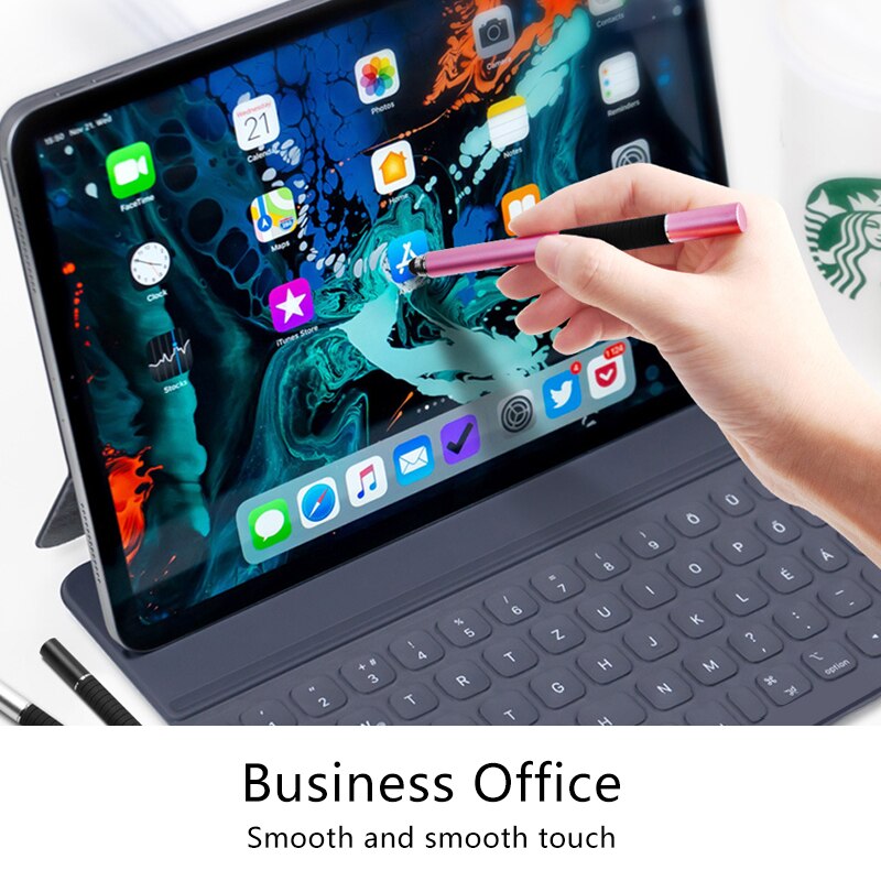 Bolígrafo Stylus Universal 2 in1 para Ipad lápices de Tablet dibujo lápiz táctil capacitiva pantalla pluma Stilus Smart Pen para la PC del teléfono móvil