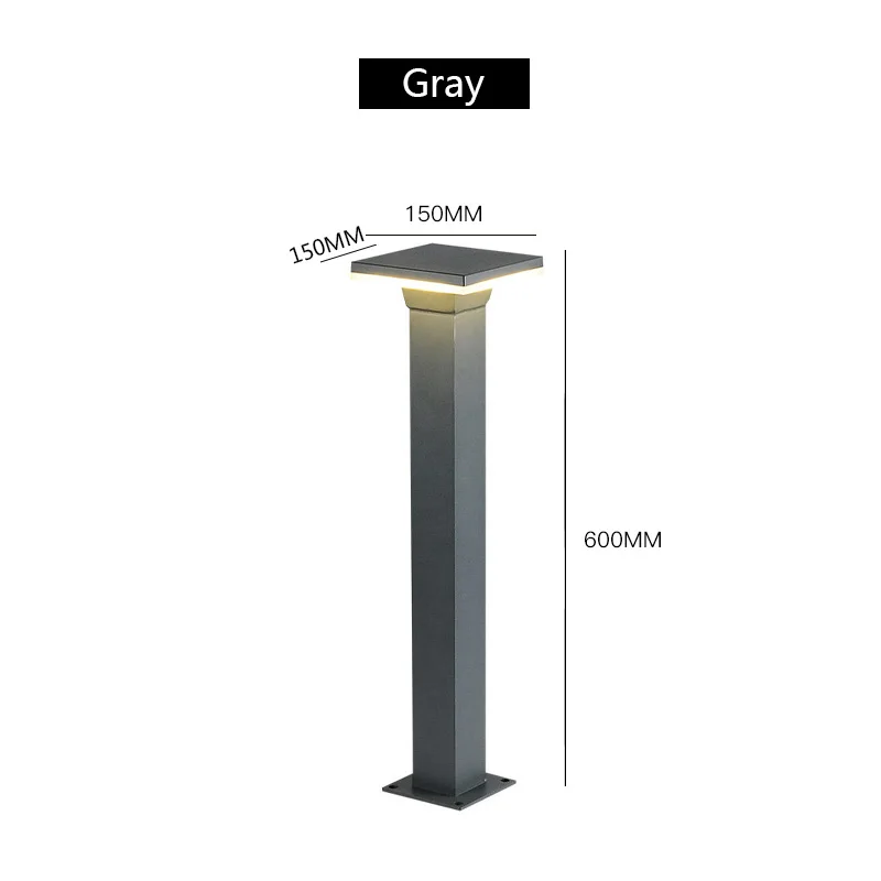 LED Outdoor Garten Lampe IP65 Wasserdicht Rasen Licht Villa Hof Pfad Landschaft Beleuchtung Straße Platz Aluminium Poller Lampen: WHITE