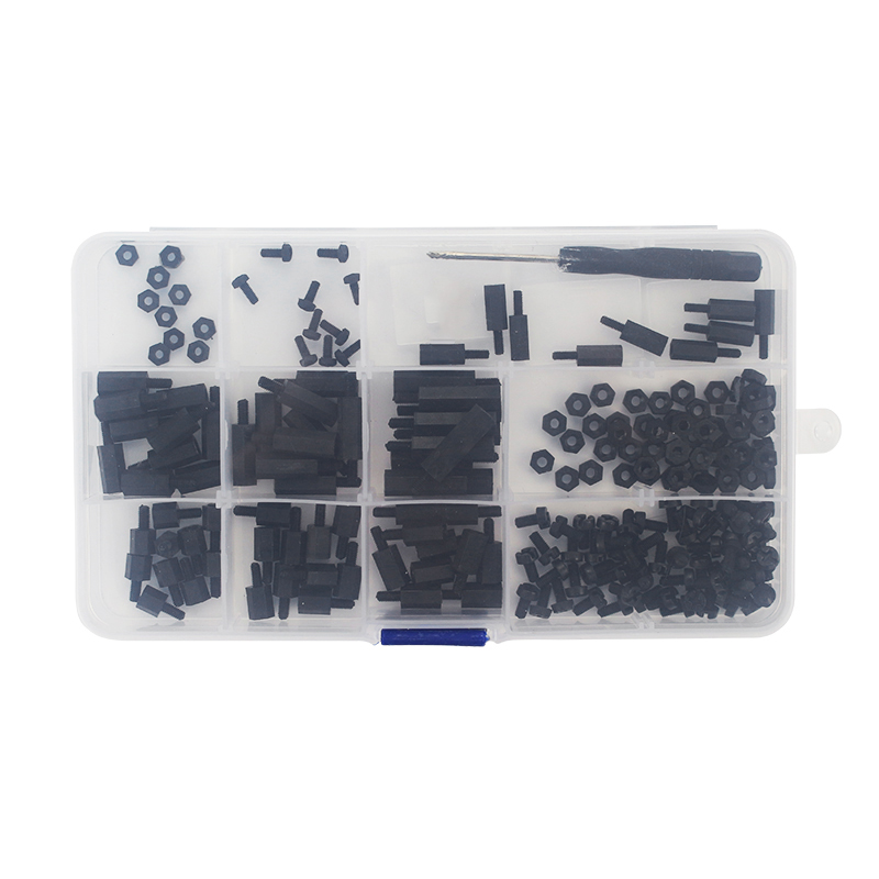 210 pièces framboise Pi Nylon Kit de vis noir plastique vis écrous costume M2.5 M3 pour framboise Pi 4 boîtier accessoires avec tournevis