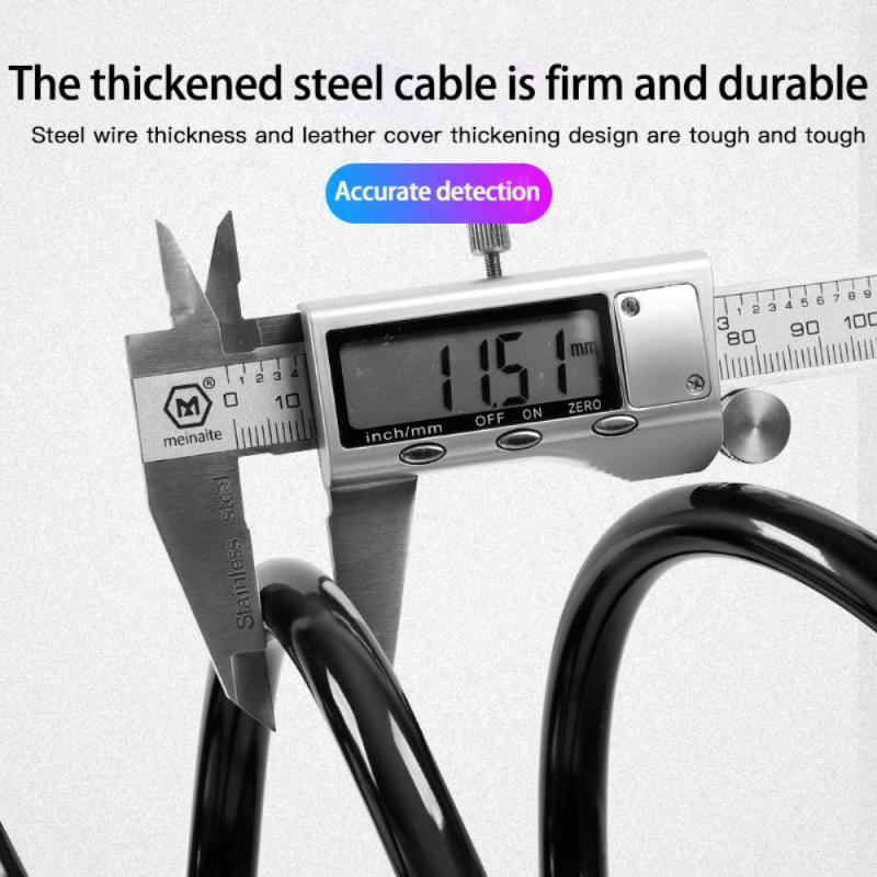 WEST BIKING Bicycle Lock PVC Anti-theft Waterproof Portable Lengthened Bold Mountain Bike Lock Thick Steel Cable