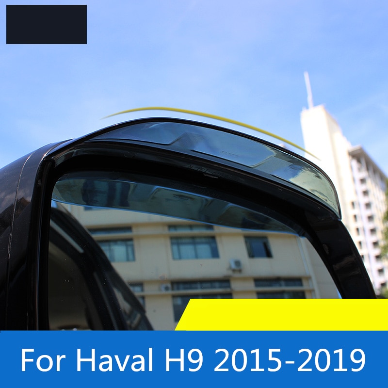 Voor Haval H9 Auto achteruitkijkspiegel regen wenkbrauw PC materiaal regen wenkbrauw auto decoratie accessoires