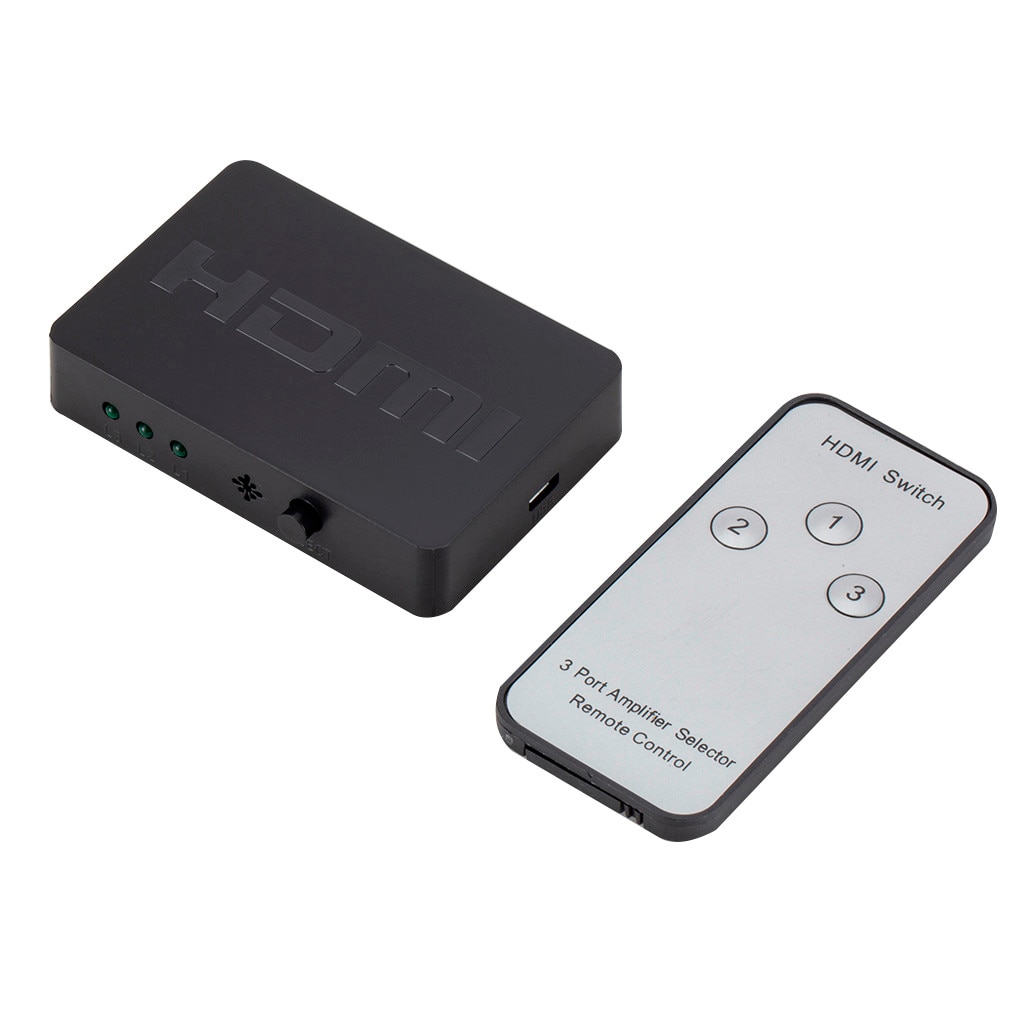 3x1 HDMI Splitter 3 Port Hub Box Auto Switch 3 In 1 Out Switcher 1080p HD 1.4 With Remote Control for HDTV XBOX360 PS3 Projector