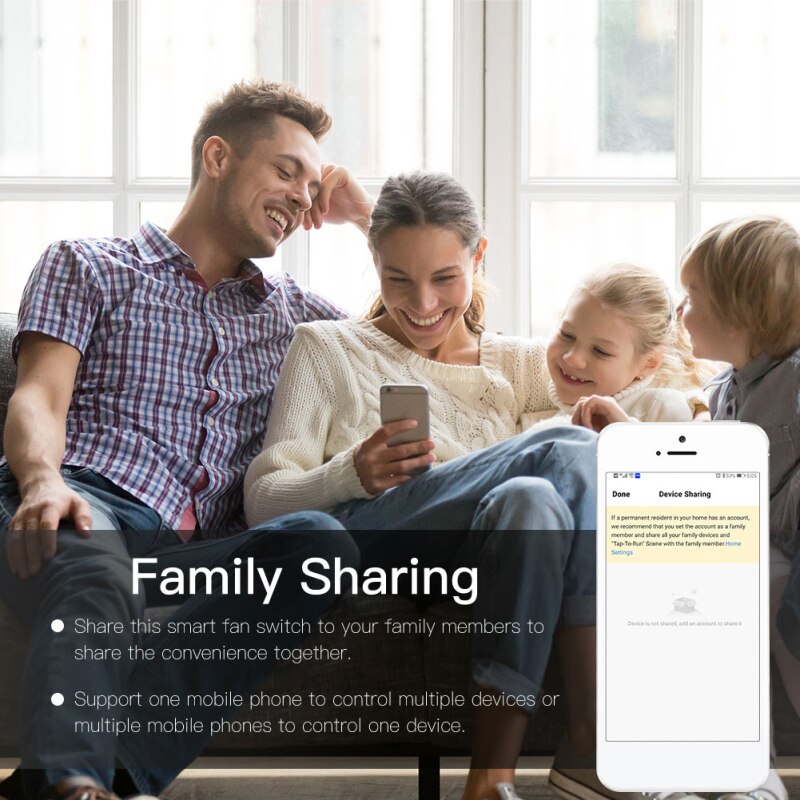 WiFi + RF433 Smart Ceiling Fan Switch Tuya/Smart Life App control 2/3 Way Wireless Remote Control Work with Alexa Google Home