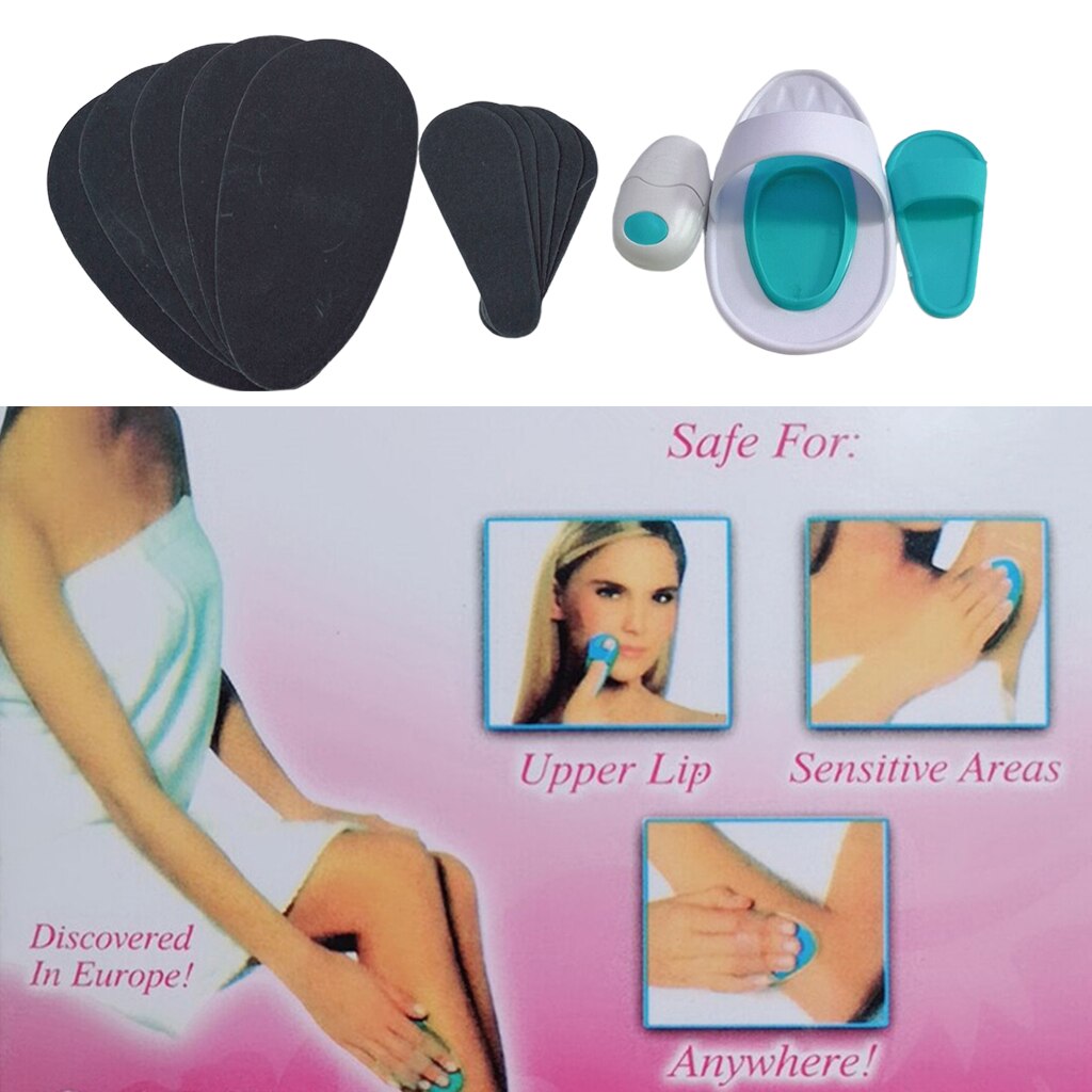 13x Smooth Pads Legs Chin Arm Sheer Lip Hair Removal Pad Set Exfoliator Tool