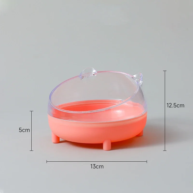 Caja de arena para hámster para mascotas, baño, casa para mascotas, contenedor de baño de arena transparente, lavabo de arena, oso dorado, ardilla, baño para mascotas pequeñas: plum