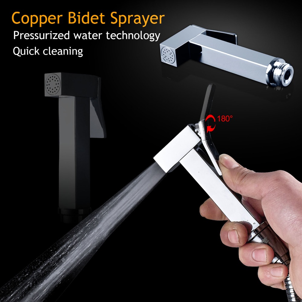 ULGKSD Bidet Kranen Chrome Messing Sproeier Nozzle en Koud Water Para