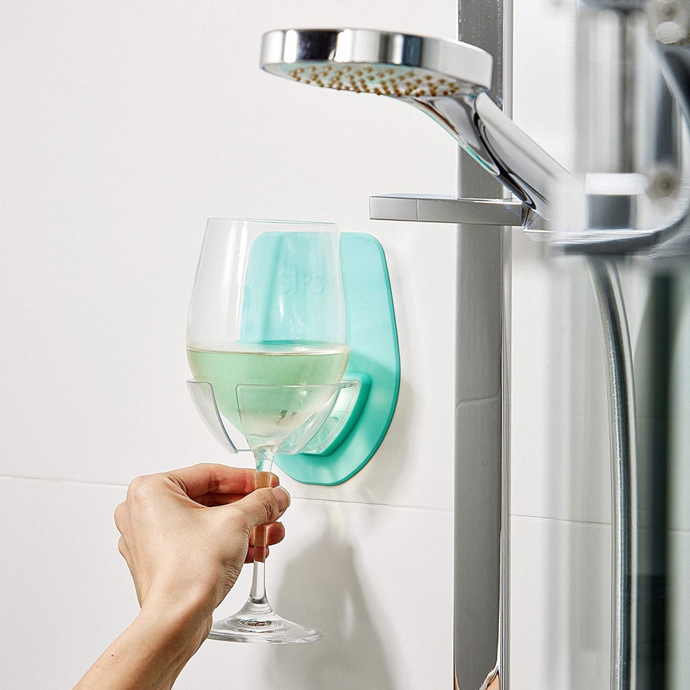 Plast vinglasholder til badekarret rødvinsglasholder vinglas køkken badeværelse opbevaringsstativ