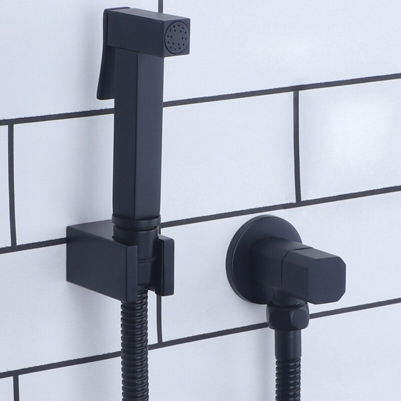 Bidet Mixer Faucets Black Brass Single Cold Toilet Corner Valve Handheld Sprayer Hygienic Shower Head Wash Car Pet Airbrush Taps: Style 1