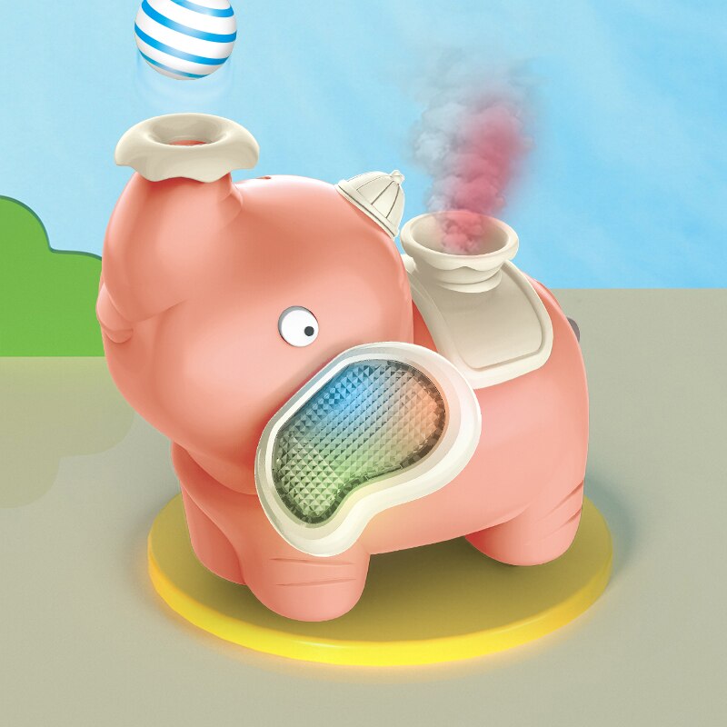 Balle à souffler en forme d&#39;éléphant, jouet à lévitation, pulvérisateur, humidificateur, éclairage, musique: Red
