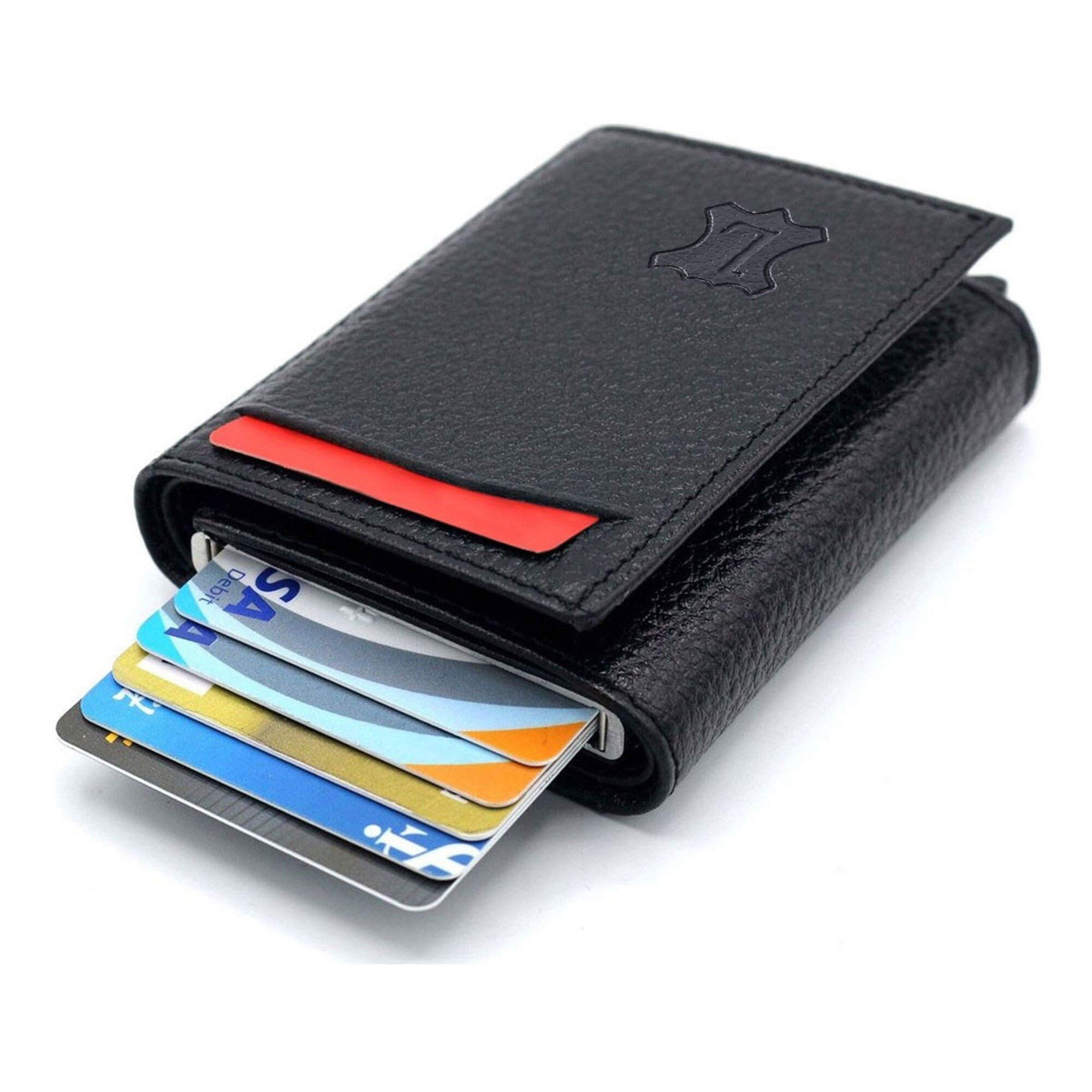 Lederax Automatic Card Holder & Wallet: Default Title