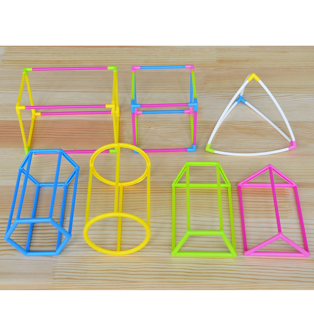 Spielzeugset mit verschiedenen farbstäben und geometrischen blöcken für das mathematische lernen im vorschulalter,