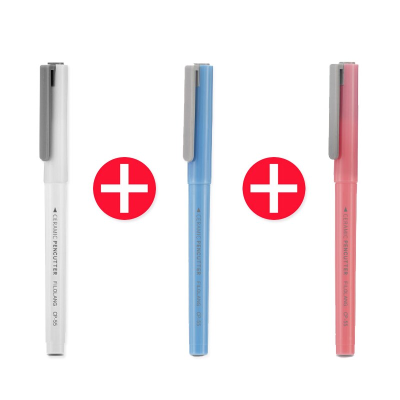 Ceramic Cutter Pen Knife Wear-Resisting Newspaper Hand Book Cutter Tape Ceramic Blade Diamond Painting Tool: 3pcs cutter