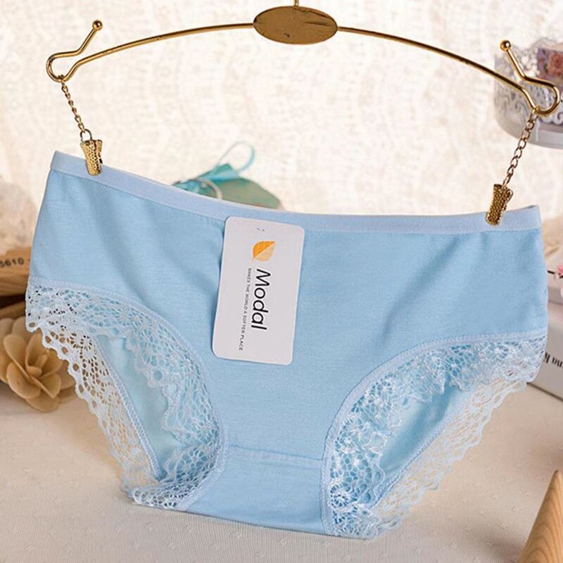 Slip corti in pizzo tinta unita mutandine modali per ragazze intimo traspirante confortevole 10 pezzi
