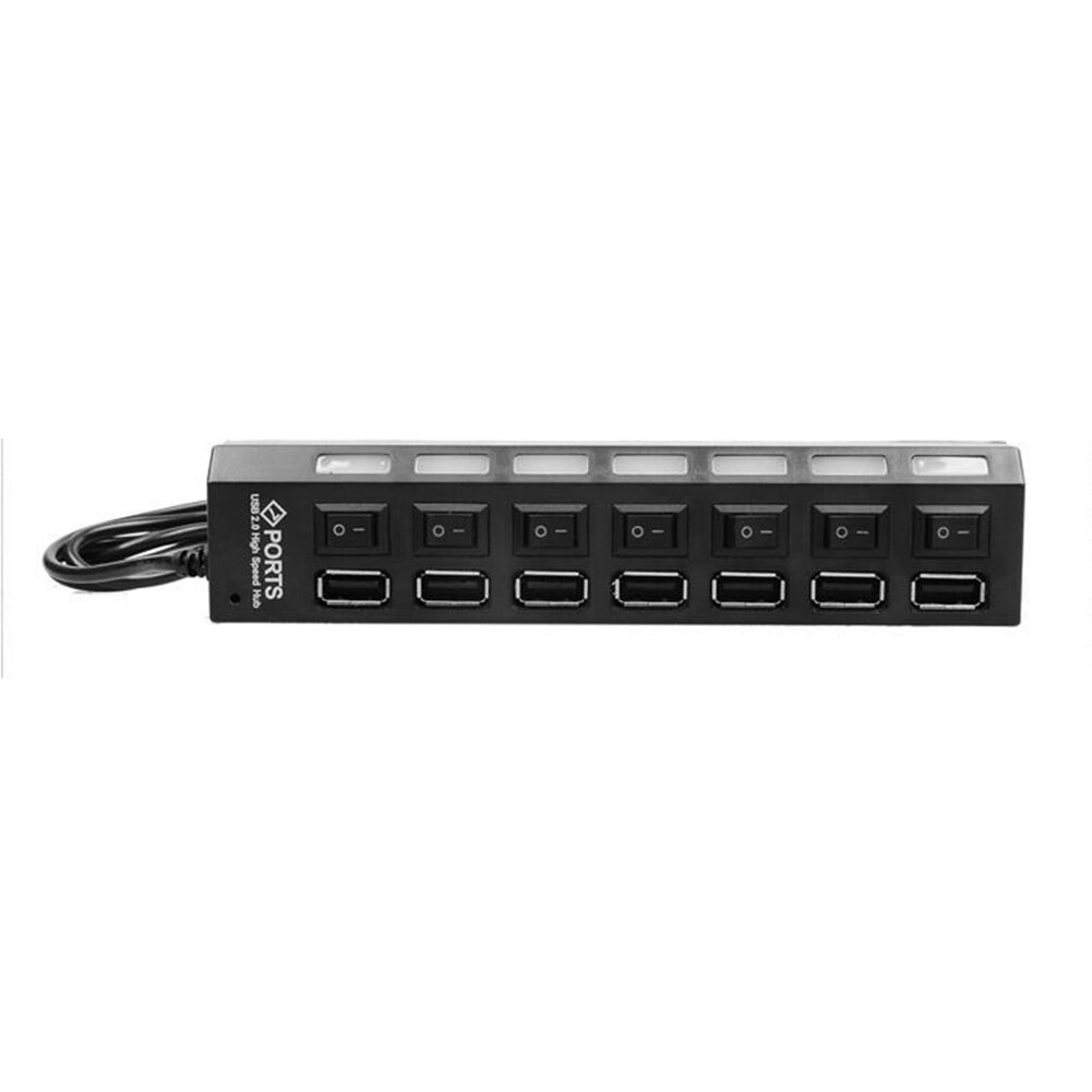 Multi USB Hub 480Mbps USB 2.0 Adapter High Speed Expander Splitter with Switch for Household Computer Accessories