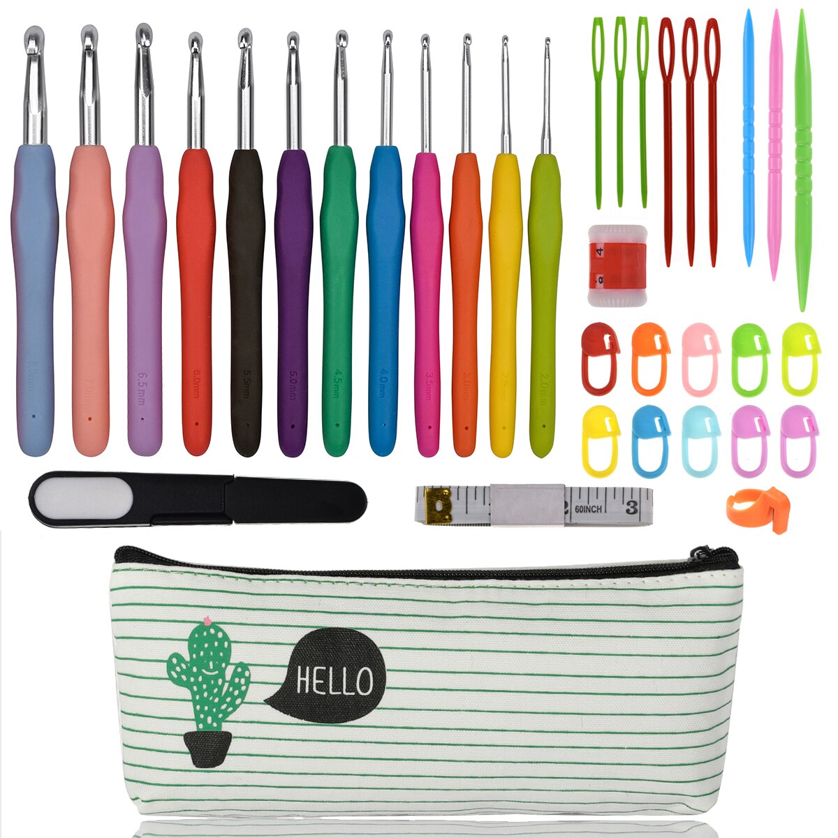 12 Styles Crochet Hook Set DIY Weave Needle Arts Craft For Knitting Needles And Crochet Hooks Sewing Tools Accessories For Women