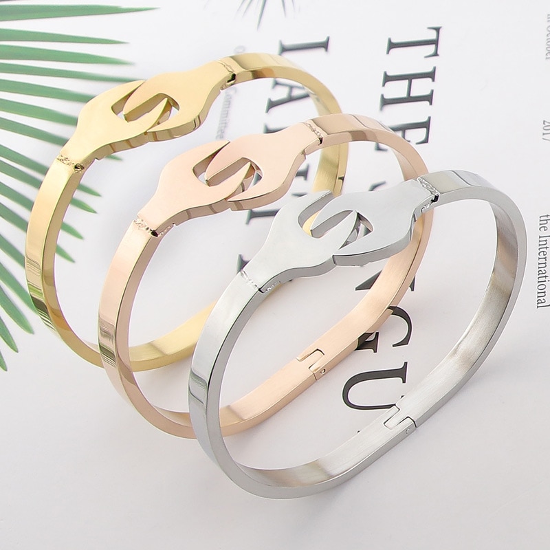 Punk Style Bracelet Stainless Steel Retro Wrench Steel Color Bangle Jewelry For Men And Women