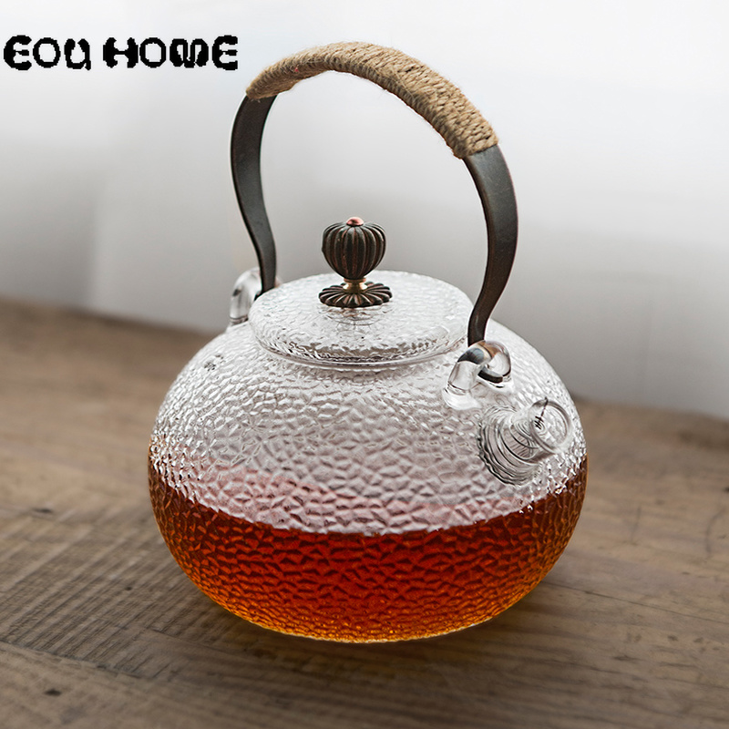 Hammer Beam Glass Teapots High Temperature Kettle Electric Ceramic Stove Open Fire Boil Teapot Coffee Juice Drink Cold Kettle