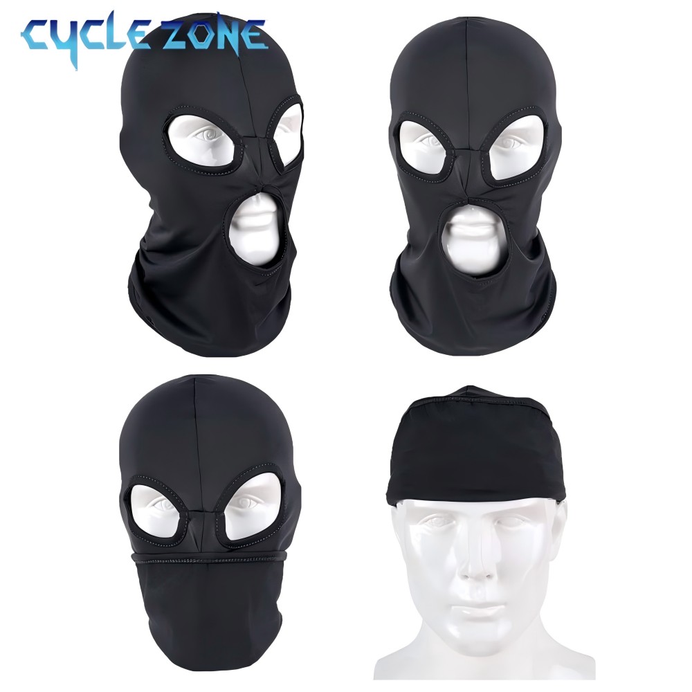 Masque facial de moto de cyclisme, couvre-chef respirant à 3 trous, masque d'équitation, coupe-vent, Protection solaire anti-poussière, masque de Protection Ultra UV