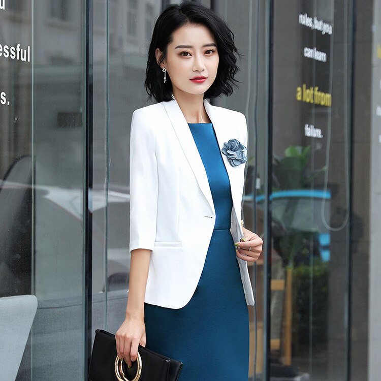 Femme Formale Kleid Blazer Frauen Kleider mit Jacke frauen Kleid Anzug einstellen Büro Tragen Arbeit für Damen Abend Elegante kostümich