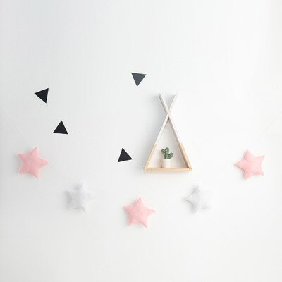 5 pièces étoiles tente corde suspendue chambre lit décoration pendentif nordique mur enfants chambre photographie jouet enfants noël accolade