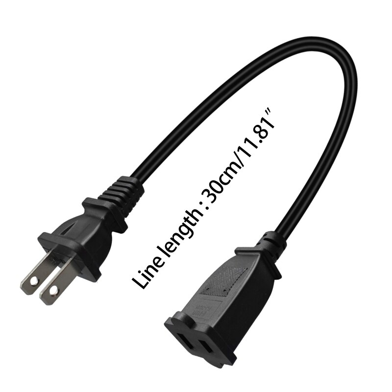30cm/50cm/1m/1.5m/3m/5m Extension Cord Indoor Lamp Cord Extension Cord 2x18AWG Replacement US Plug Male to Female