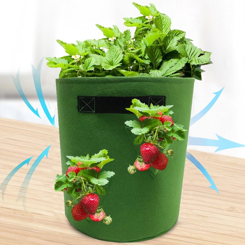 Felt Potato Grow Bag Reusable Planting Grow Pot Multi-Mouth Vegetable Fruit Plant Bag Hanging Planter Garden Supplies