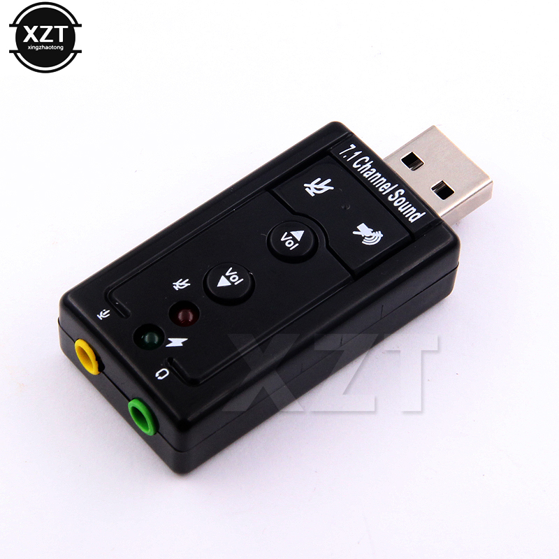 7.1 Channel External USB Sound Card USB to Jack 3.5mm Headphone Audio Adapter Micphone Sound Card For Mac Android Linux