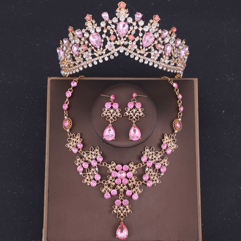 Ensemble de bijoux en cristal baroque pour patients, biscuits, diadème de Rh, diadème pour femmes, accessoires pour cheveux de mariage