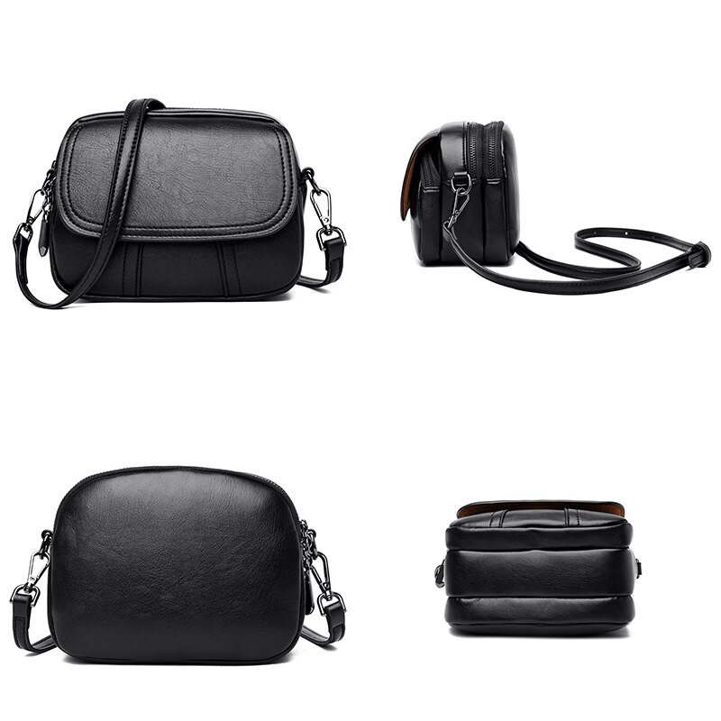 Proste małe PU skórzane torby na ramię Crossbody dla kobiet 2020 torebki i torebki luksusowy projektant zwykły torebka kobieca robić noszenia na ukos