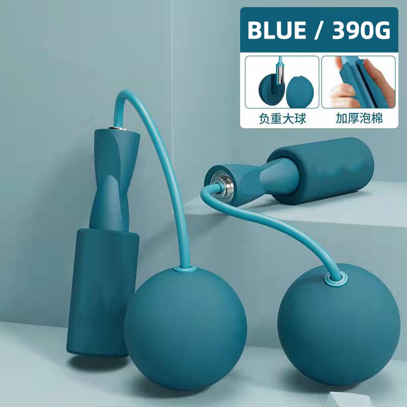 Köysi hyppynaru ropeless pvc hyppynaru johdoton hyppyköysi lapsille aikuisille kannettavat kuntolaitteet kuntosali fitness 270g 390g: 390g ei köyttä sininen