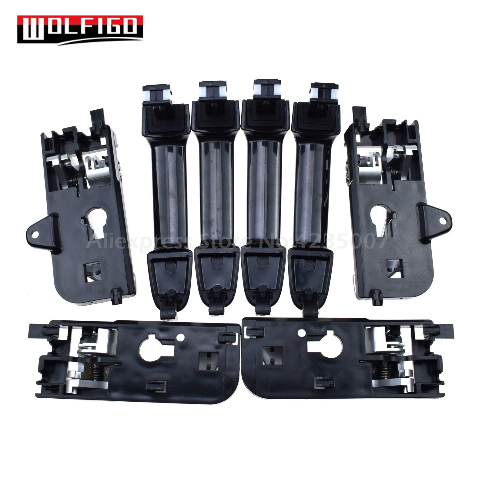 WOLFIGO Outside Inside Door Handles Front Rear Left Right For Hyundai Sonata 2005 83620-3K020,82610-3K020,826513K000