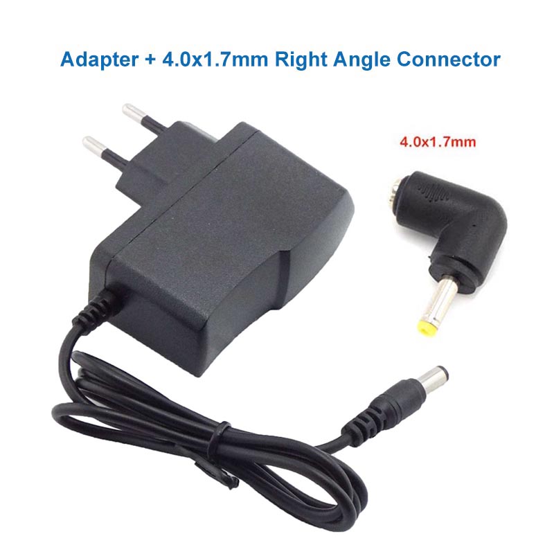 5v 2a voeding adapter oplader eu stekker 5.5x2.1mm 3.5x1.35mm connector haakse dc stekker voor led transformator opladen: Goud
