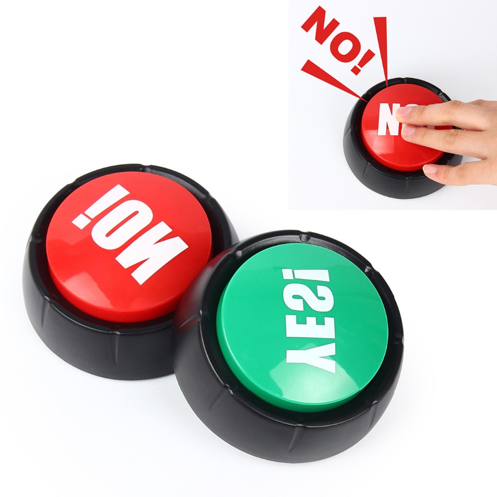 Sound Button Toys YES and NO SORRY MAYBE Green Red Event & Party Tools Supplies Sounding Toys Decorations toys