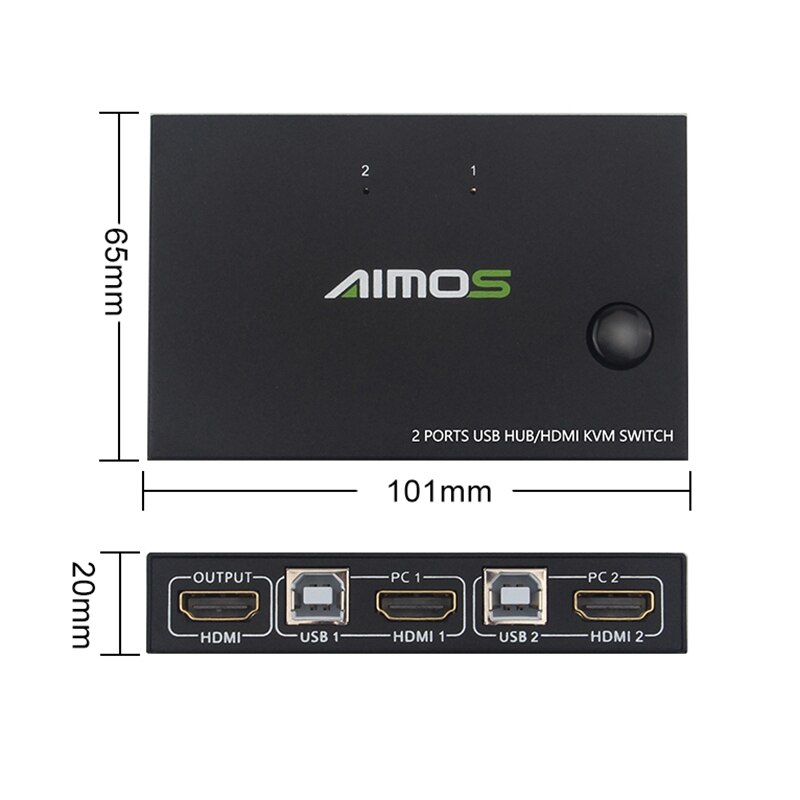 Usb hdmi kvm kytkin jakaminen näppäimistö hiiri tulostin 4k usb hdmi kvm kytkinlaatikko videonäyttö usb-kytkin jakaja