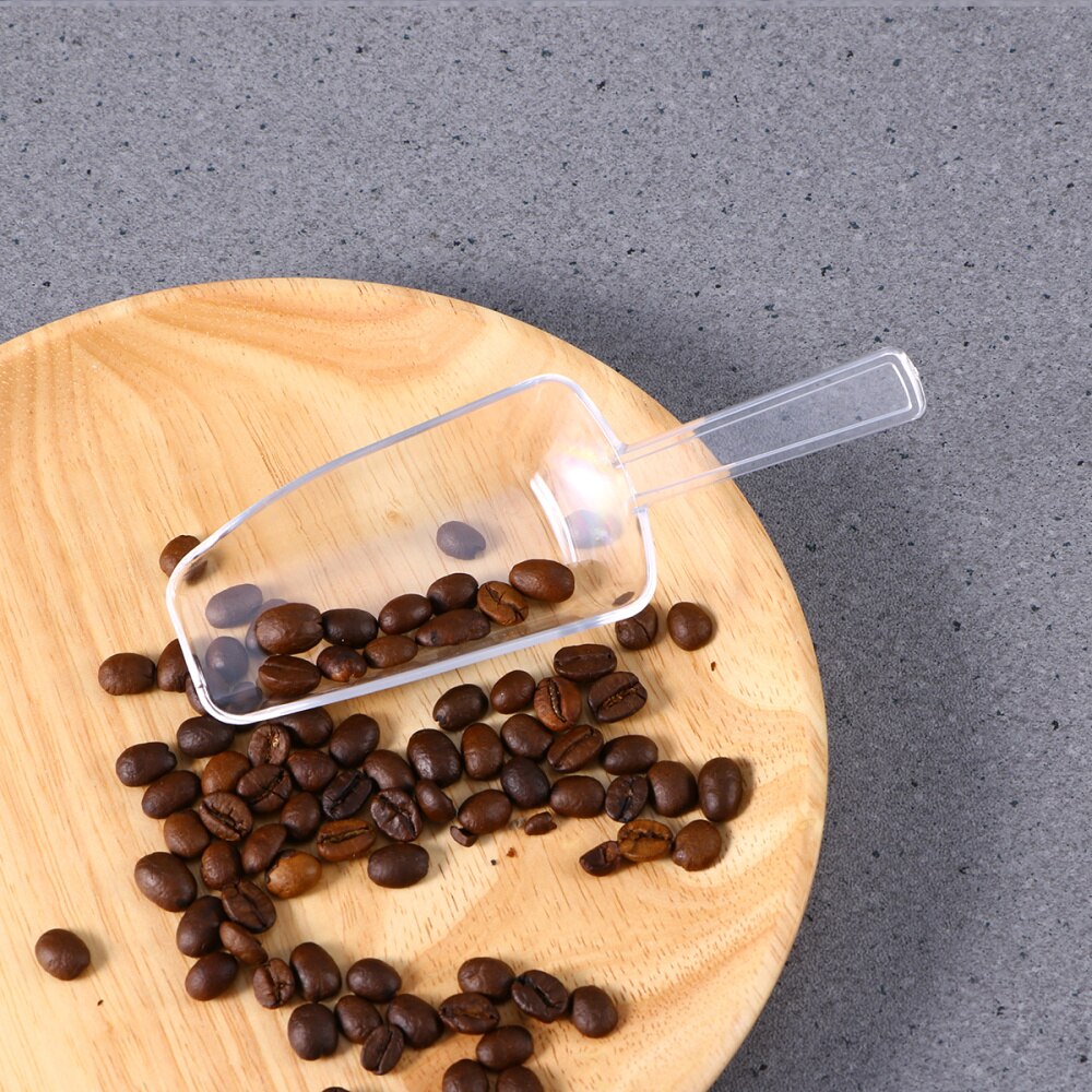 5pcs Mini Clear Plastic Ice Scoop Scoopers for Weddings Candy Dessert Buffet Ice Cream Protein Powder