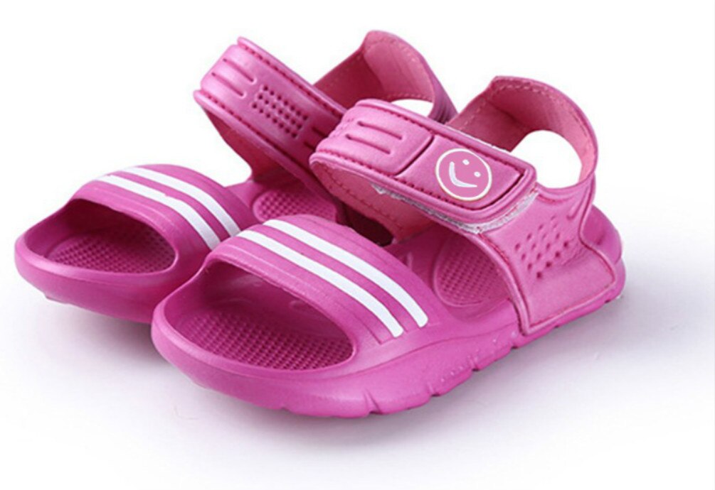 Mode Zomer Kinderen Jongens Meisjes Sandalen Zomer Strand Platte Casual Haak Kinderen normale grootte Schoenen: Roze / 12