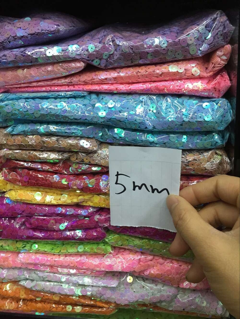 50g 5mm Flat Round Sequins Loose Sequins Glitter Transparent Sequins Paillette -41 Colors Available