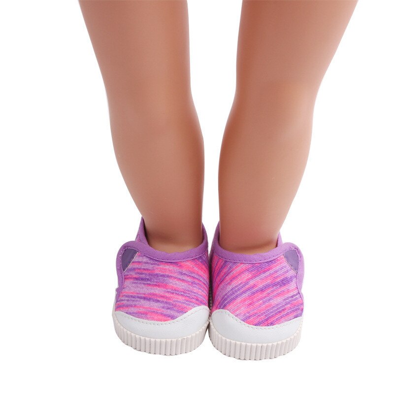Fit 17 inch 43cm Doll Shoes Baby Born Doll Accessories Purple Red Blue Pink Shoes For Baby Birthday